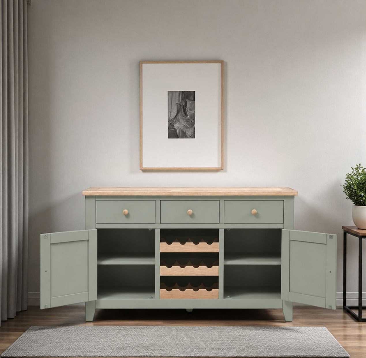 buffet-vinera-de-madera-verde-agua-2