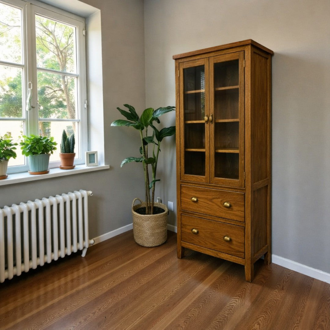 Vitrina de Madera de Pino Estilo Rústico