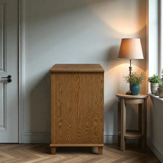 Cómoda de madera con 3 cajones