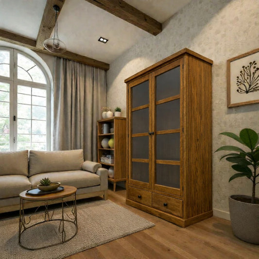 Vitrina de madera Natural