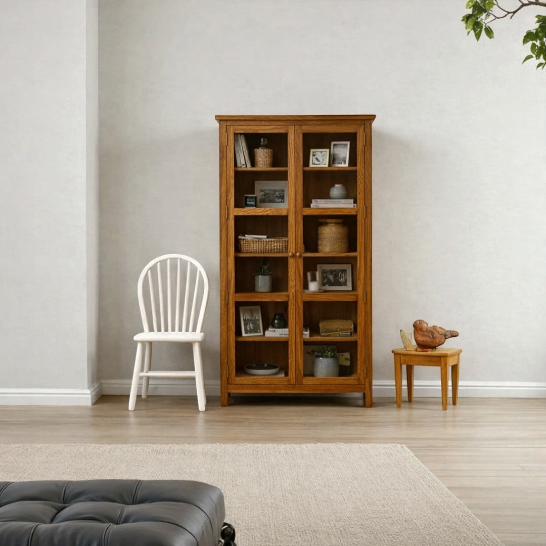 Vitrina Vintage de madera con Vidrios