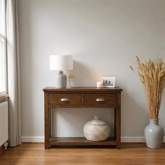 Arrimo vintage de madera 2 cajones