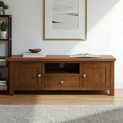 Rack de tv de madera 2 puertas + 1 cajón