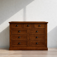 Cómoda de Madera 9 cajones con relieve