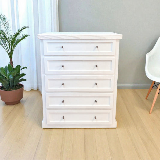 Comoda de Madera 5 cajones 80x40x100