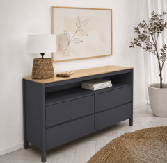 comoda-alerce-4-cajones-con-nicho-gris-grafito-2