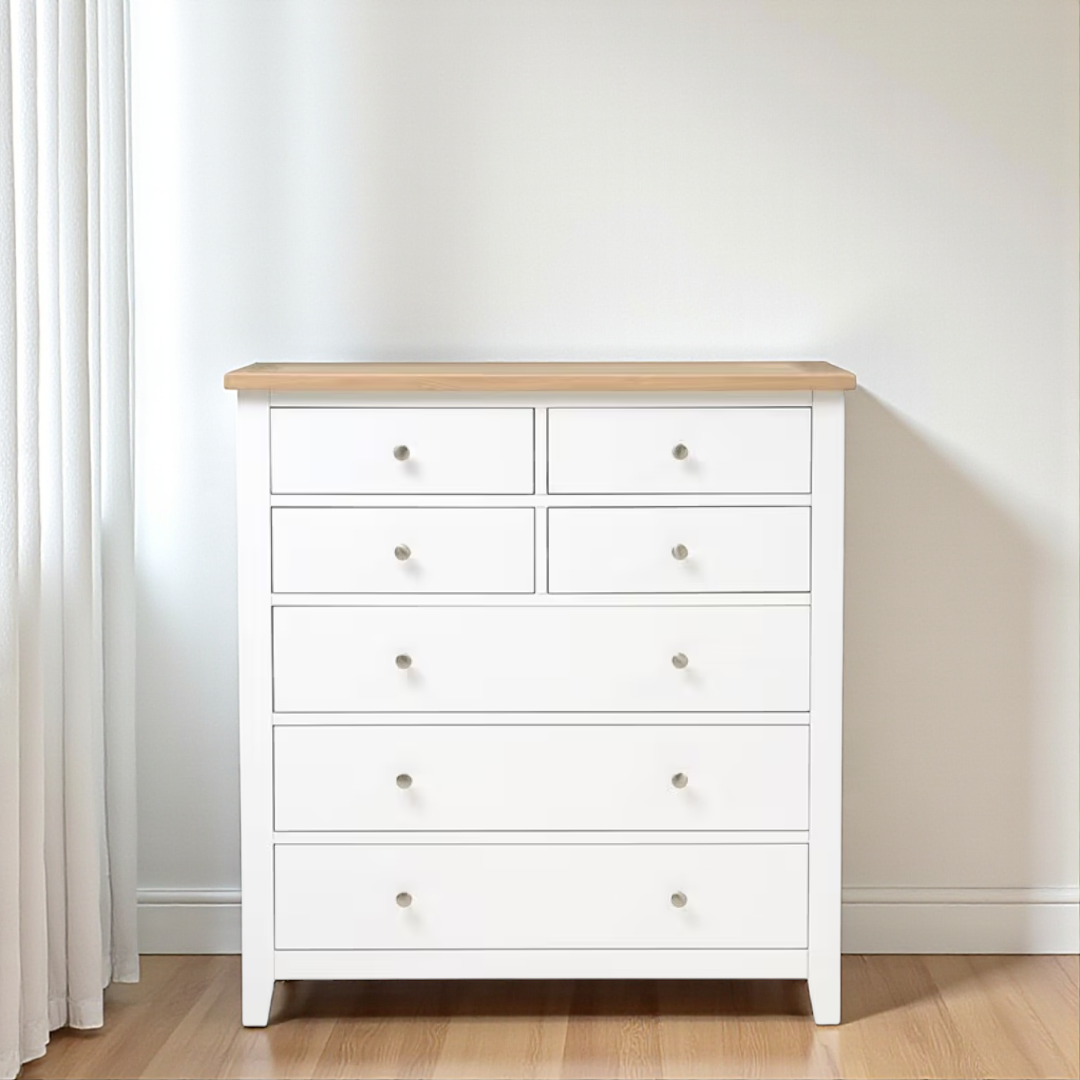 Cómoda de madera 7 cajones 100x50x115