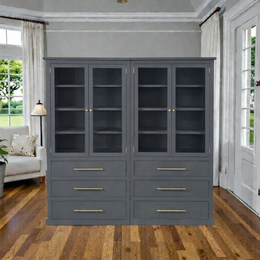 Vitrina de madera modular Doble