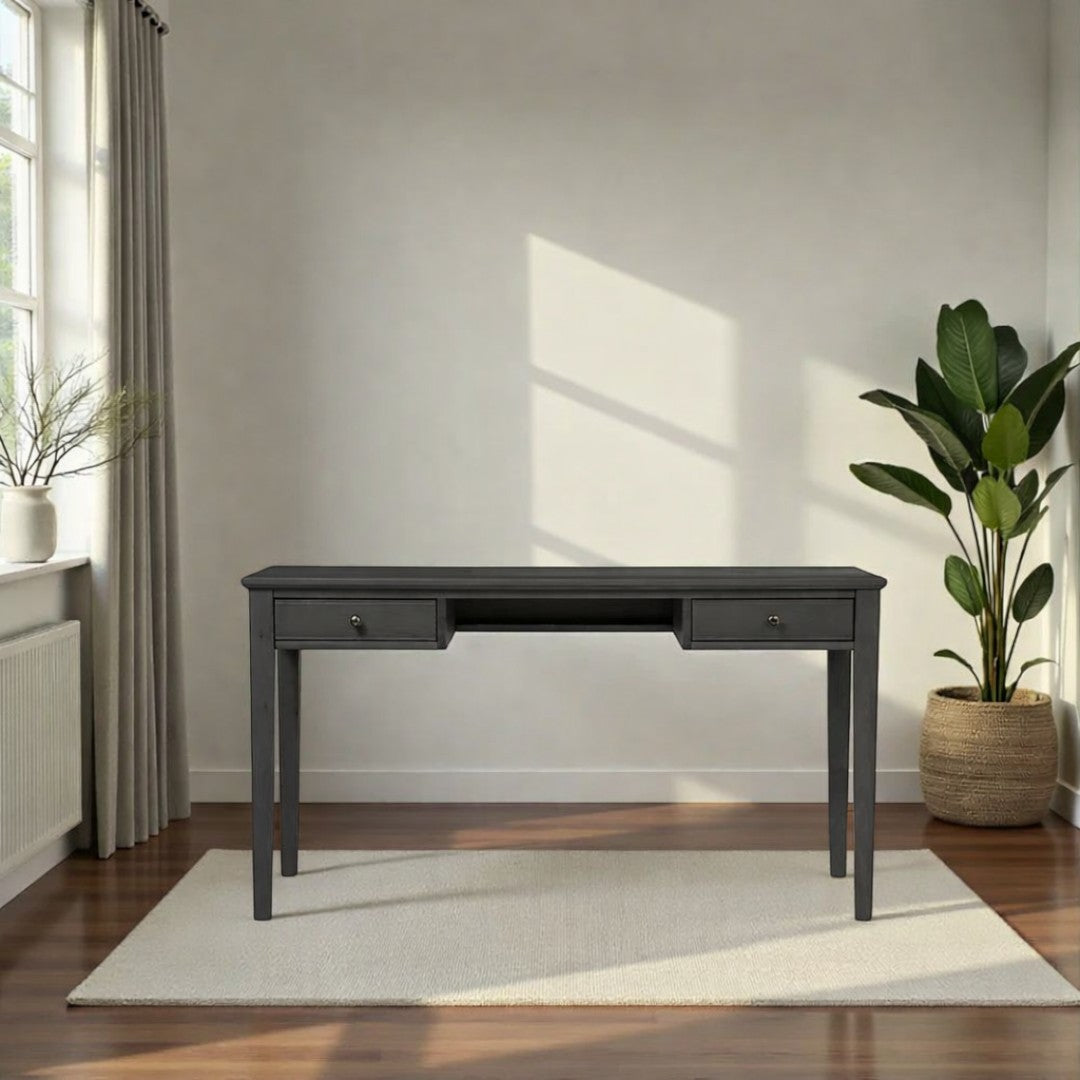 Escritorio de madera vintage 2 cajones