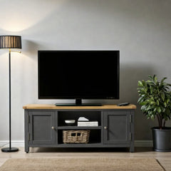 Rack de tv de madera Priana + 2 Puertas