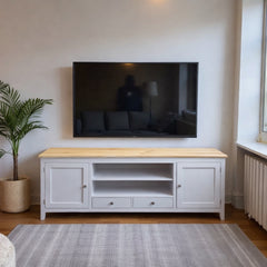 Rack de tv de madera 2 cajones + 2 puertas