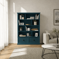 libreria-de-madera-con-cajones-azul-marino-3