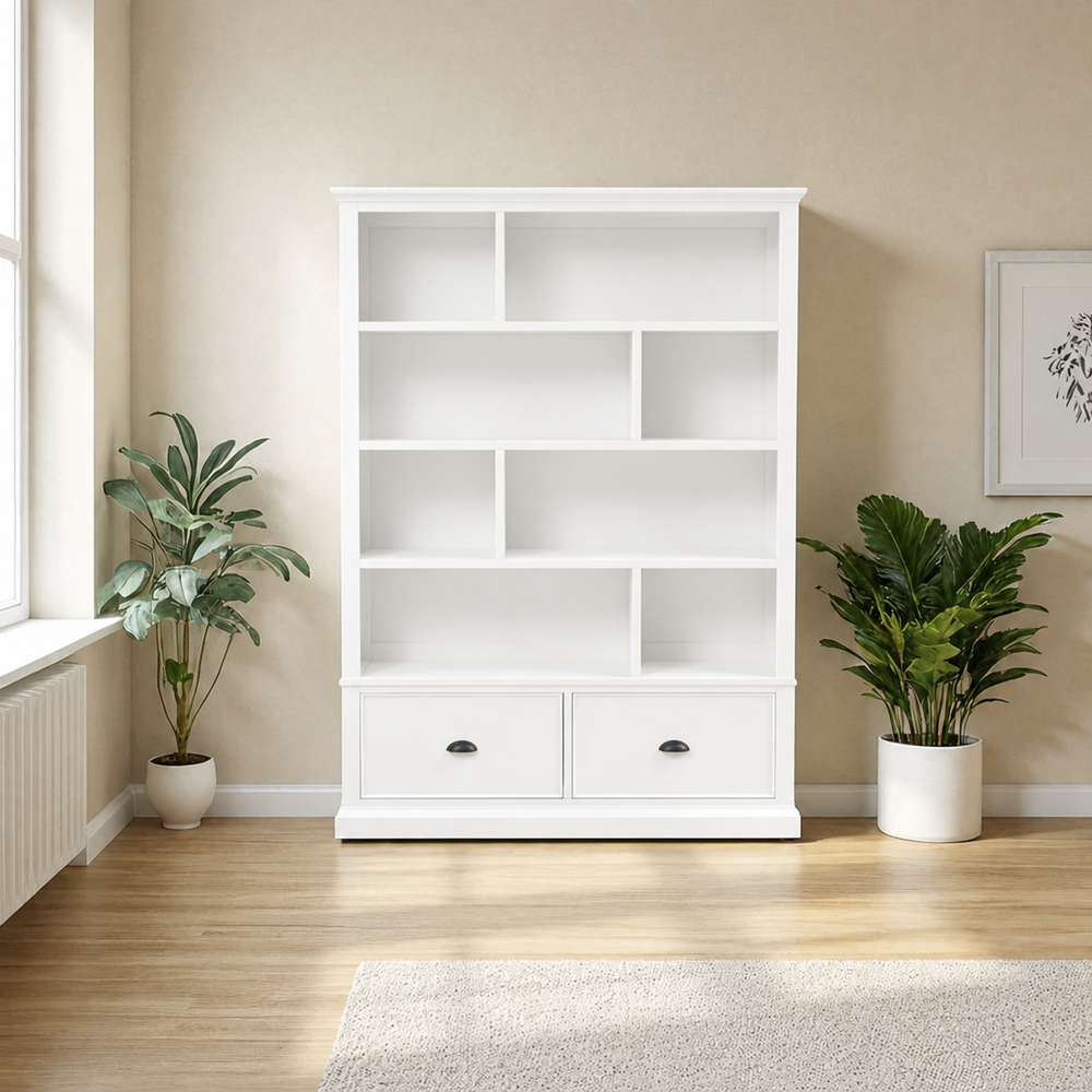 libreria-de-madera-con-cajones-blanco-1