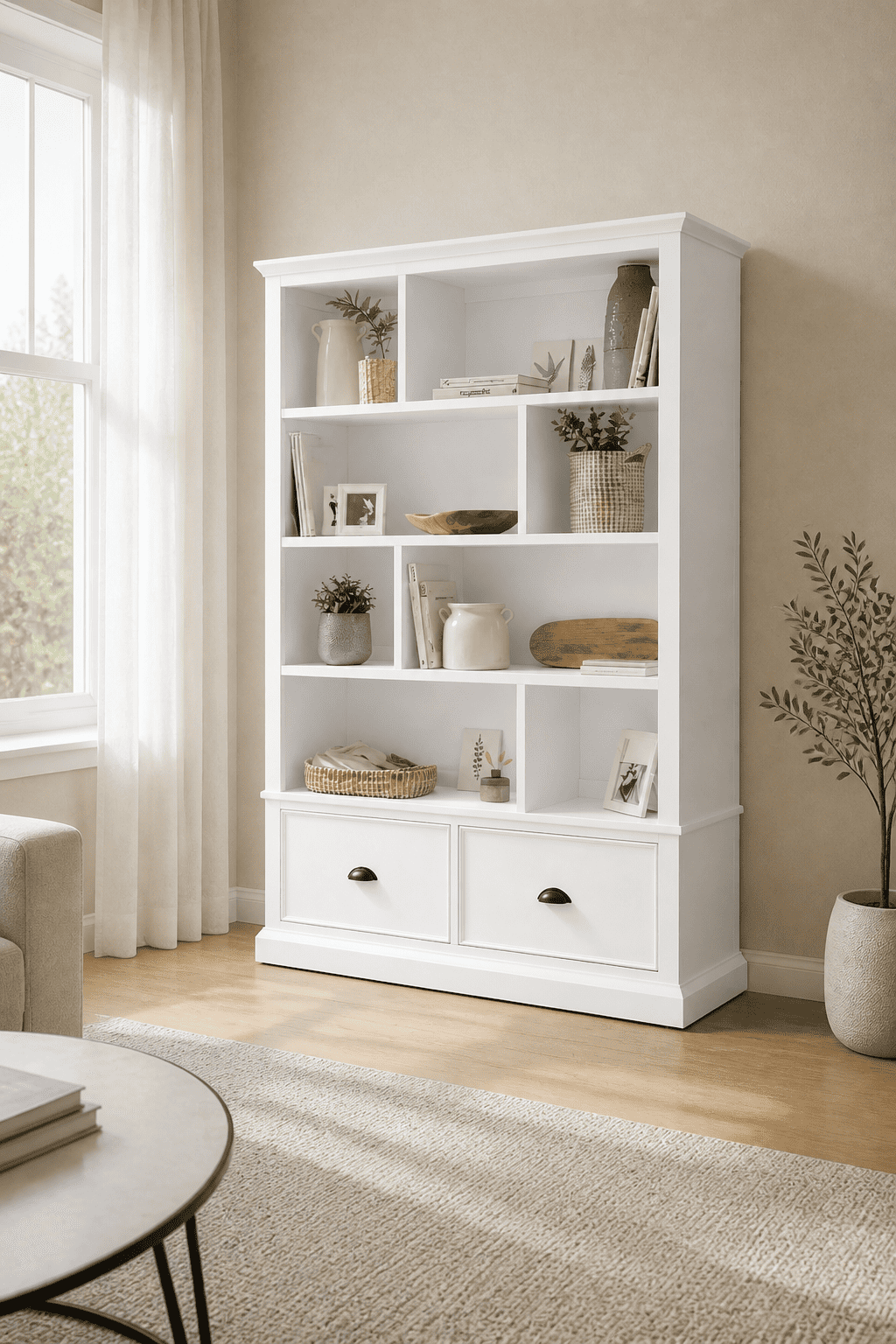 libreria-de-madera-con-cajones-blanco-2
