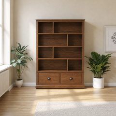 libreria-de-madera-con-cajones-cafe-1