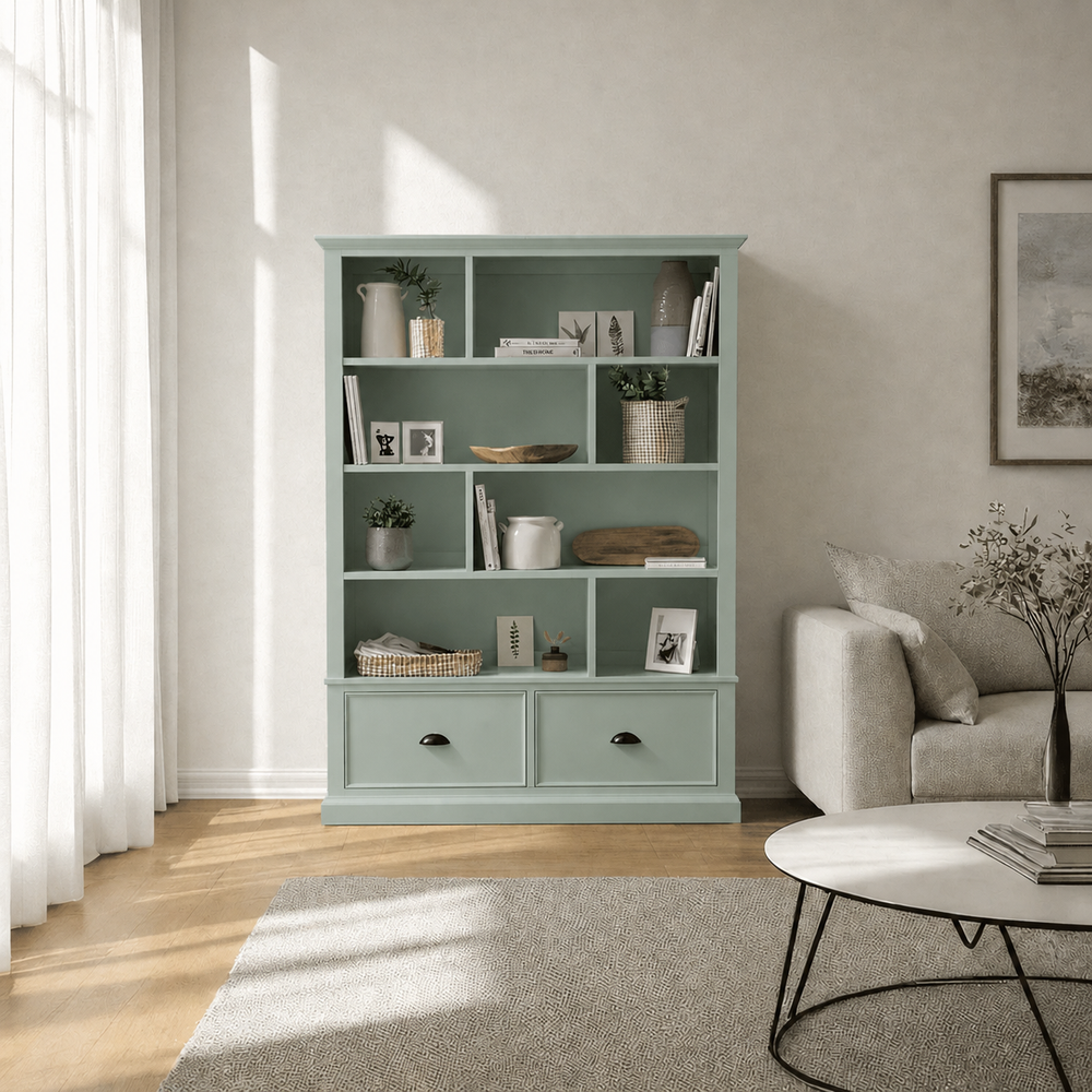 libreria-de-madera-con-cajones-verde-agua-3