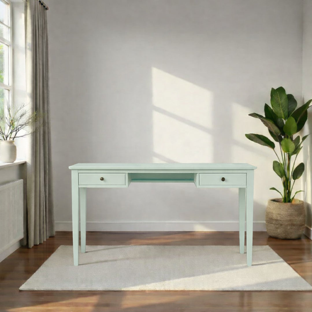 Escritorio de madera vintage 2 cajones