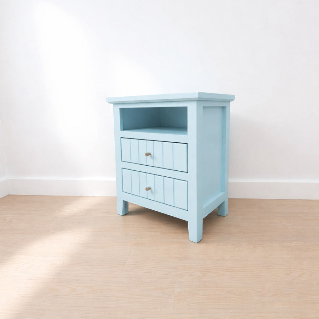 Velador Nordik 2 cajones con rieles telescópicos