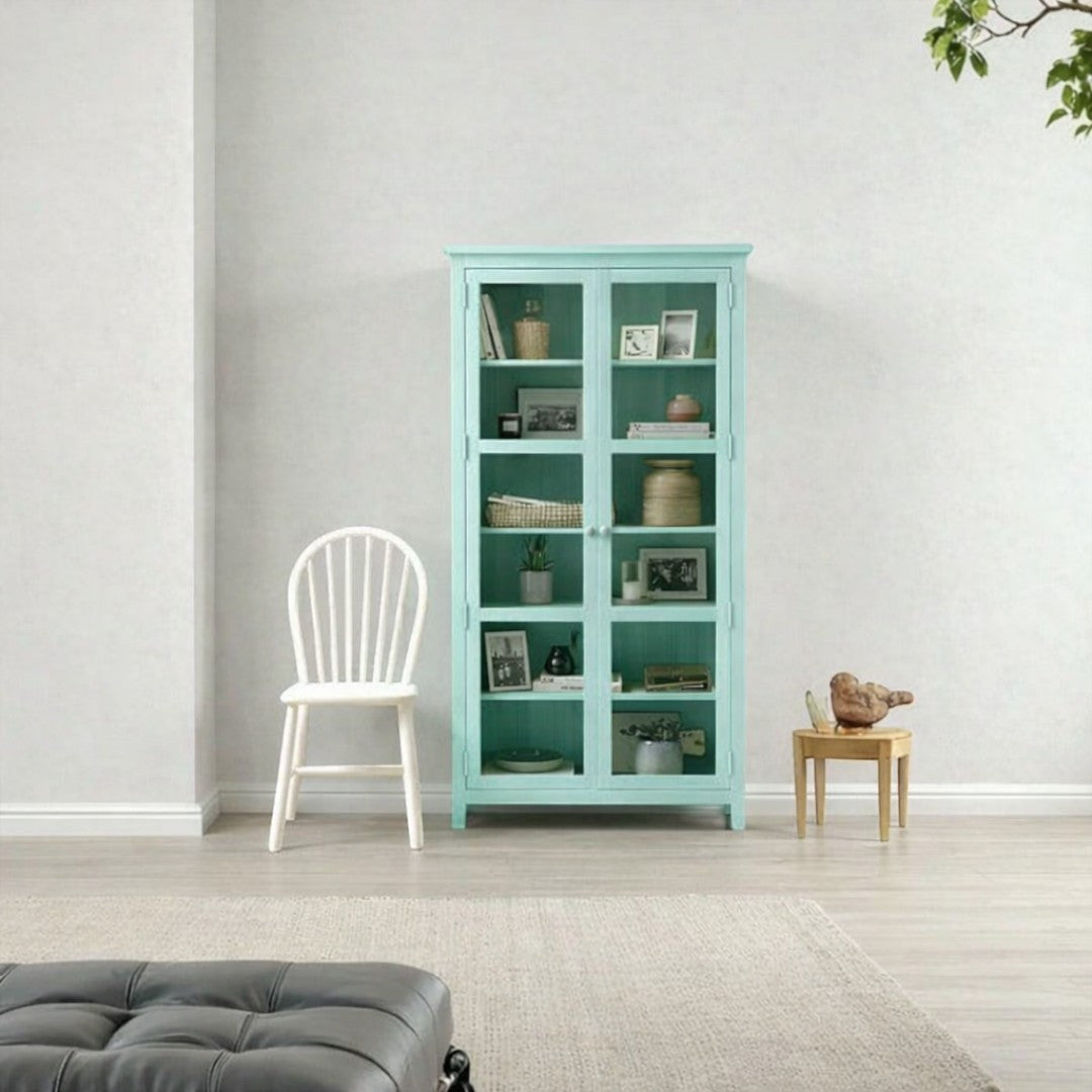 Vitrina Vintage de madera con Vidrios