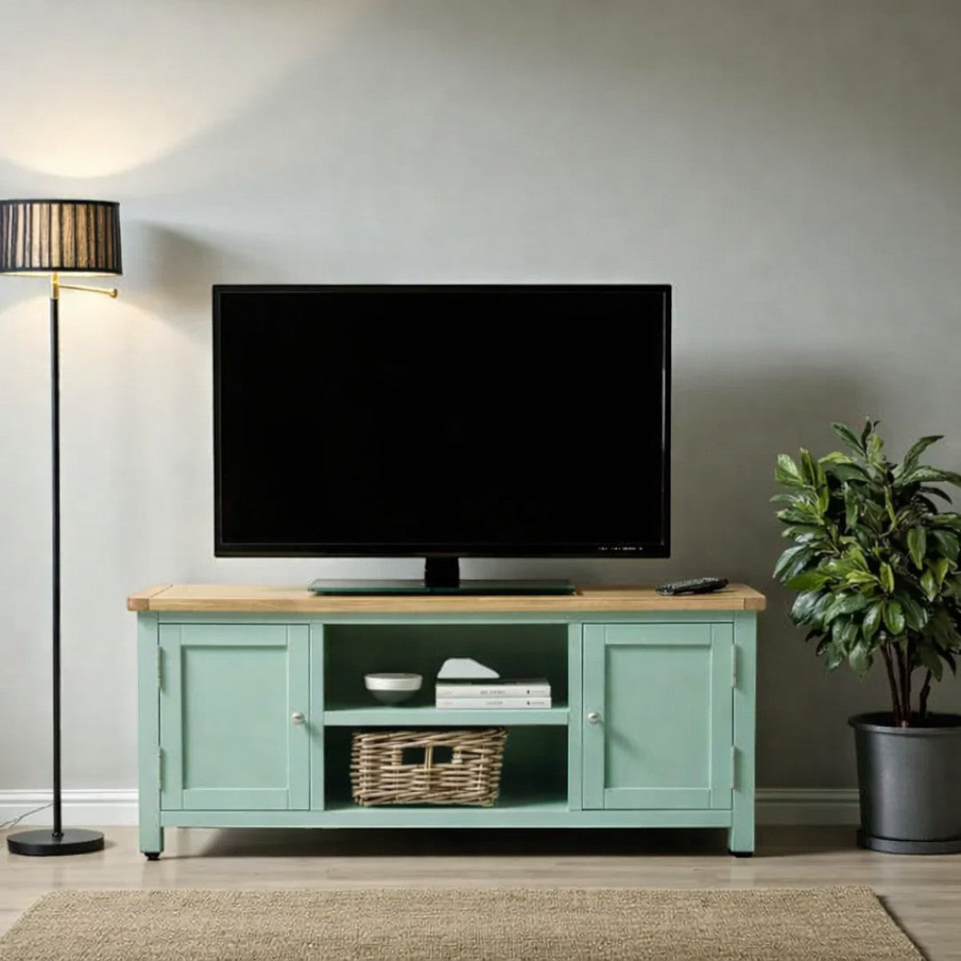 Rack de tv de madera Priana + 2 Puertas