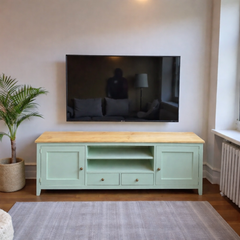 Rack de tv de madera 2 cajones + 2 puertas