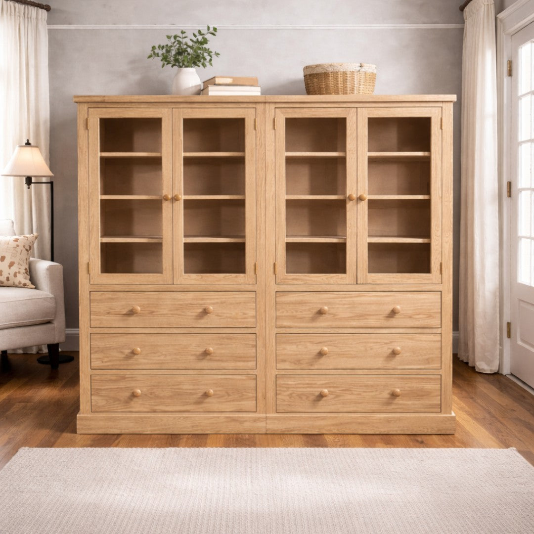 Vitrina de madera modular Doble