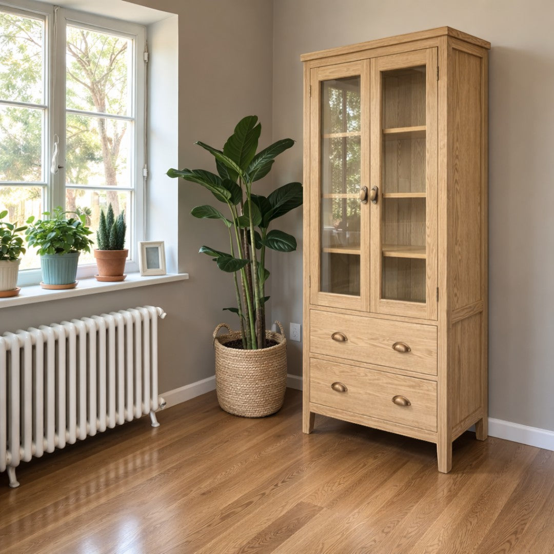 Vitrina de Madera de Pino Estilo Rústico