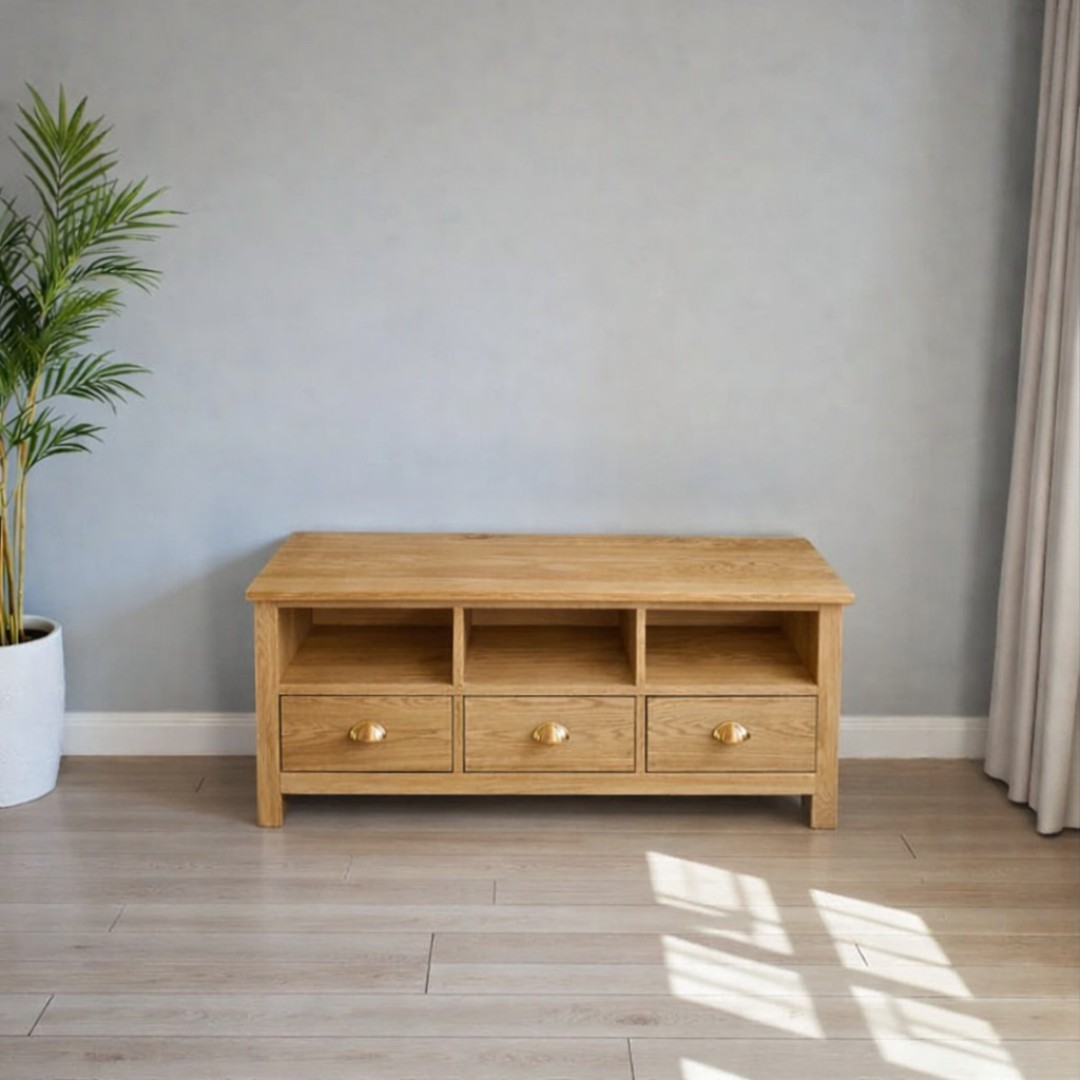 Rack de TV de Madera 3 cajones