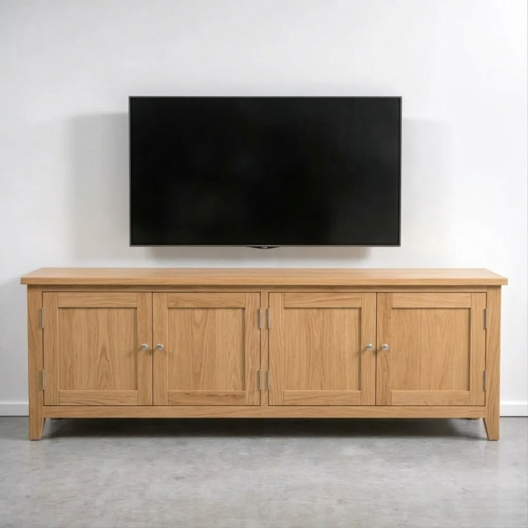 Rack tv de madera 4 puertas