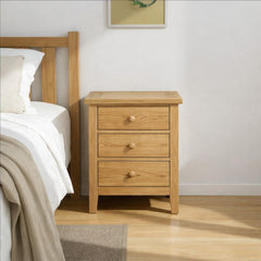 Velador de madera 3 cajones