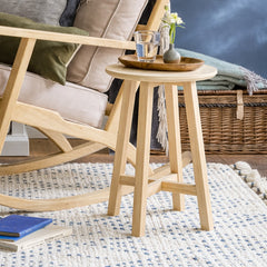 Mesa Lateral de madera Redonda