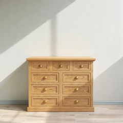Cómoda de Madera 9 cajones con relieve