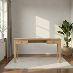 Escritorio de madera vintage 2 cajones