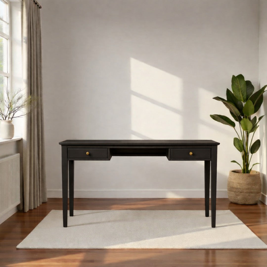 Escritorio de madera vintage 2 cajones