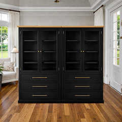 Vitrina de madera modular Doble