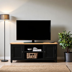 Rack de tv de madera Priana + 2 Puertas