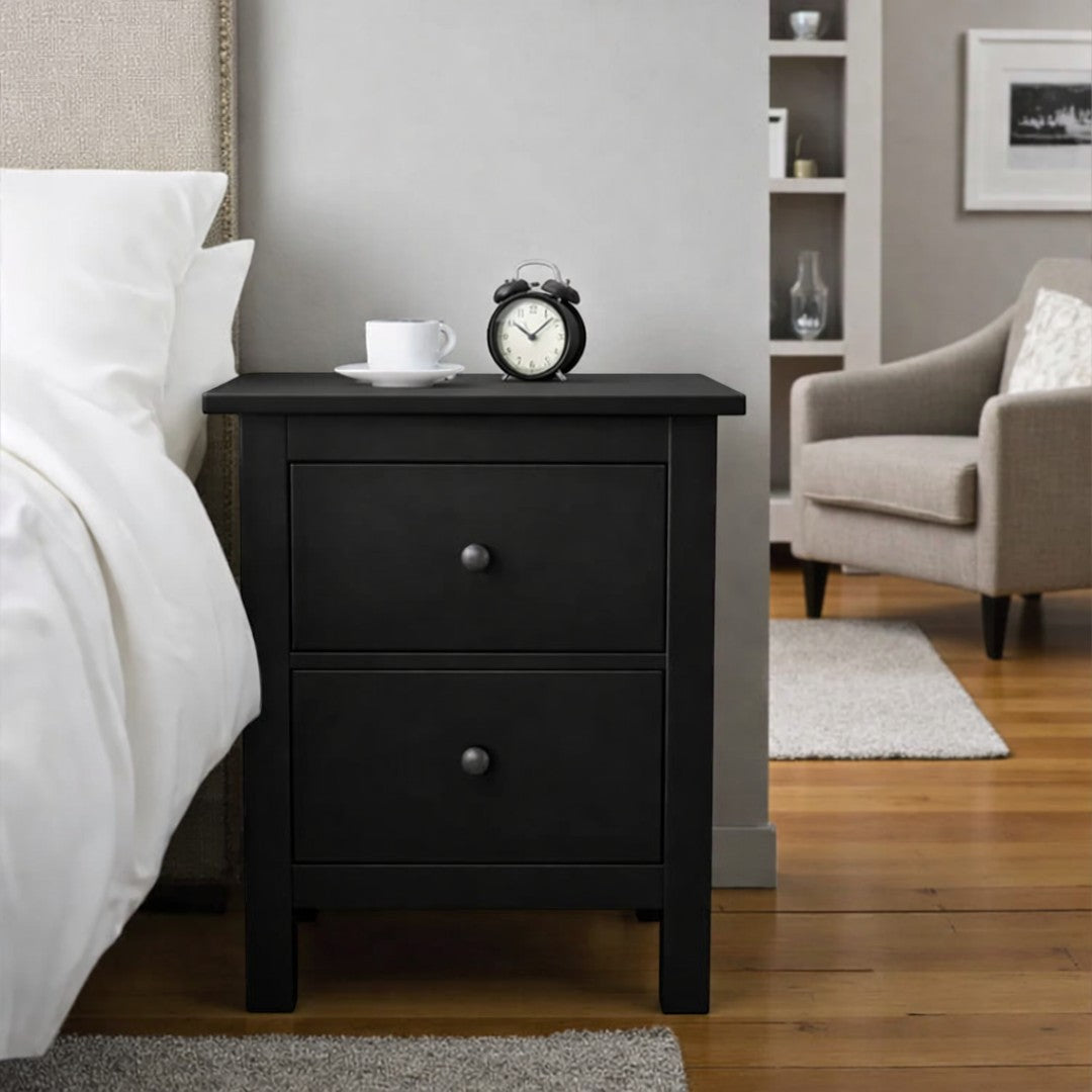 Velador de madera 2 cajones