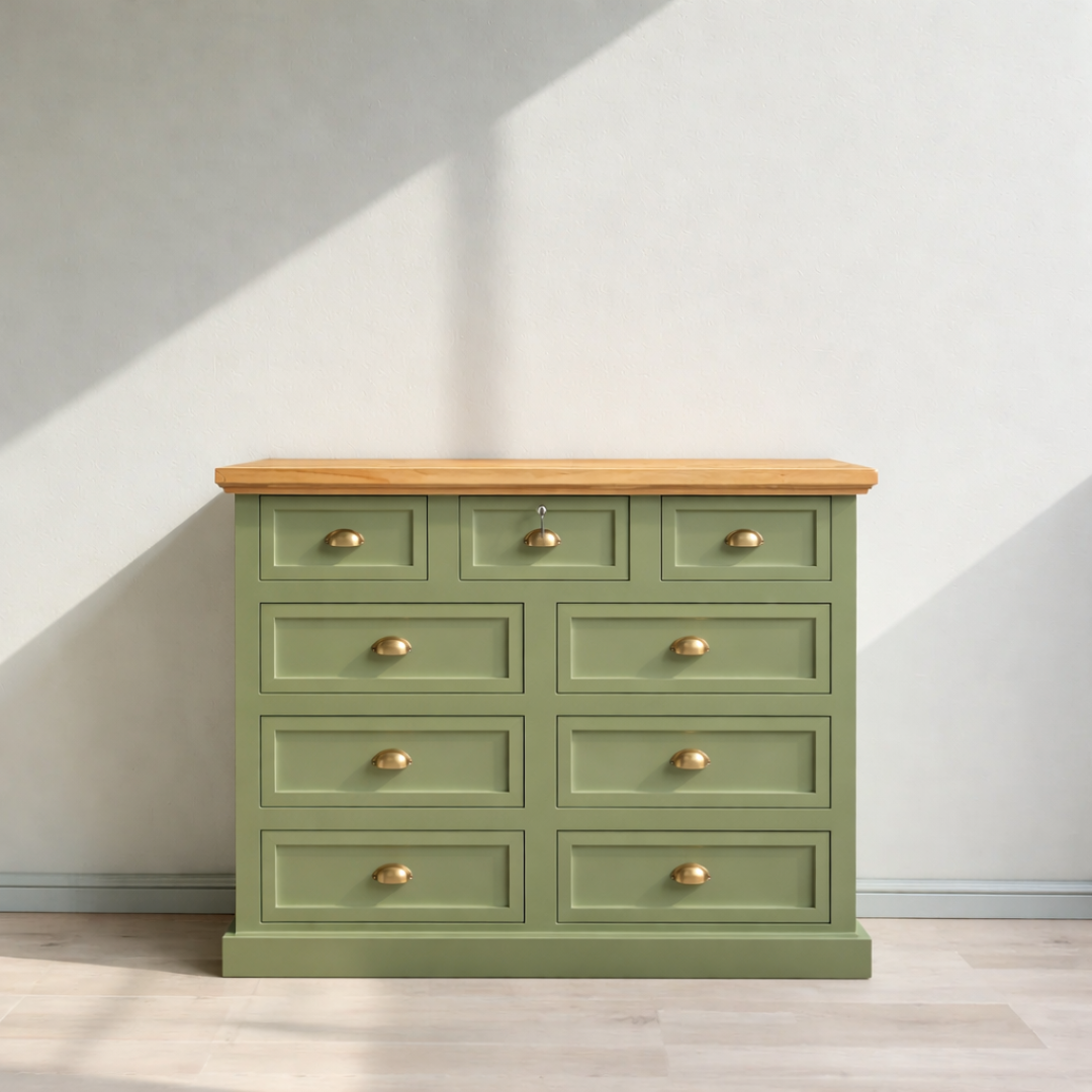 Cómoda de Madera 9 cajones con relieve
