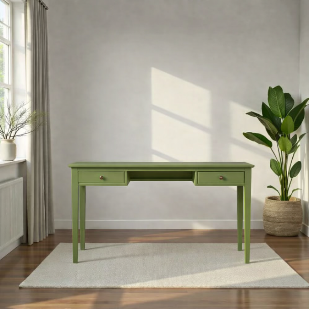 Escritorio de madera vintage 2 cajones