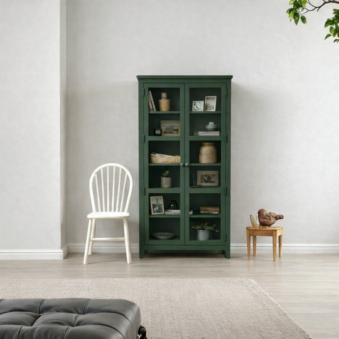 Vitrina Vintage de madera con Vidrios