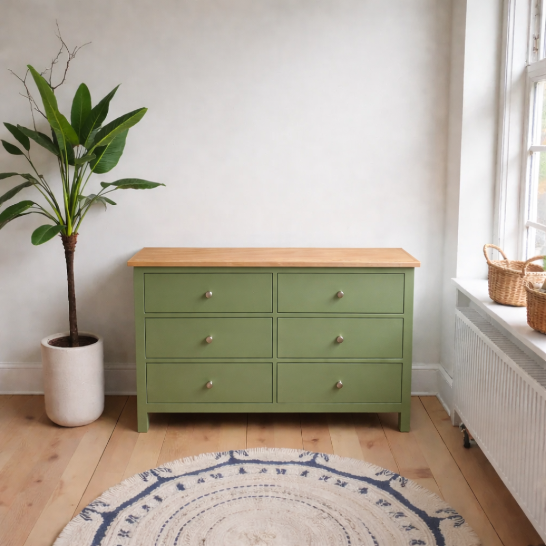 Cómoda de madera con 6 cajones Quilpué