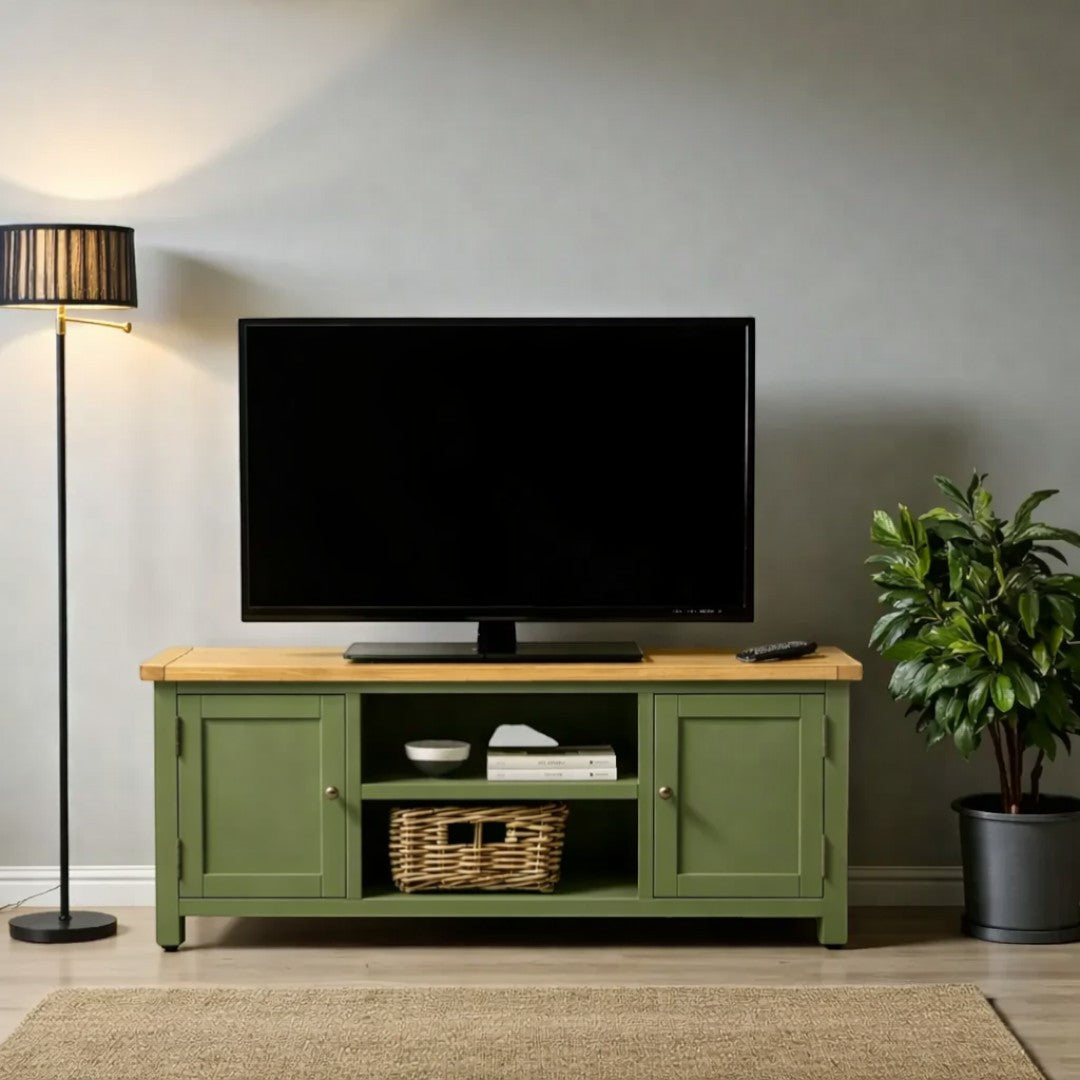 Rack de tv de madera Priana + 2 Puertas