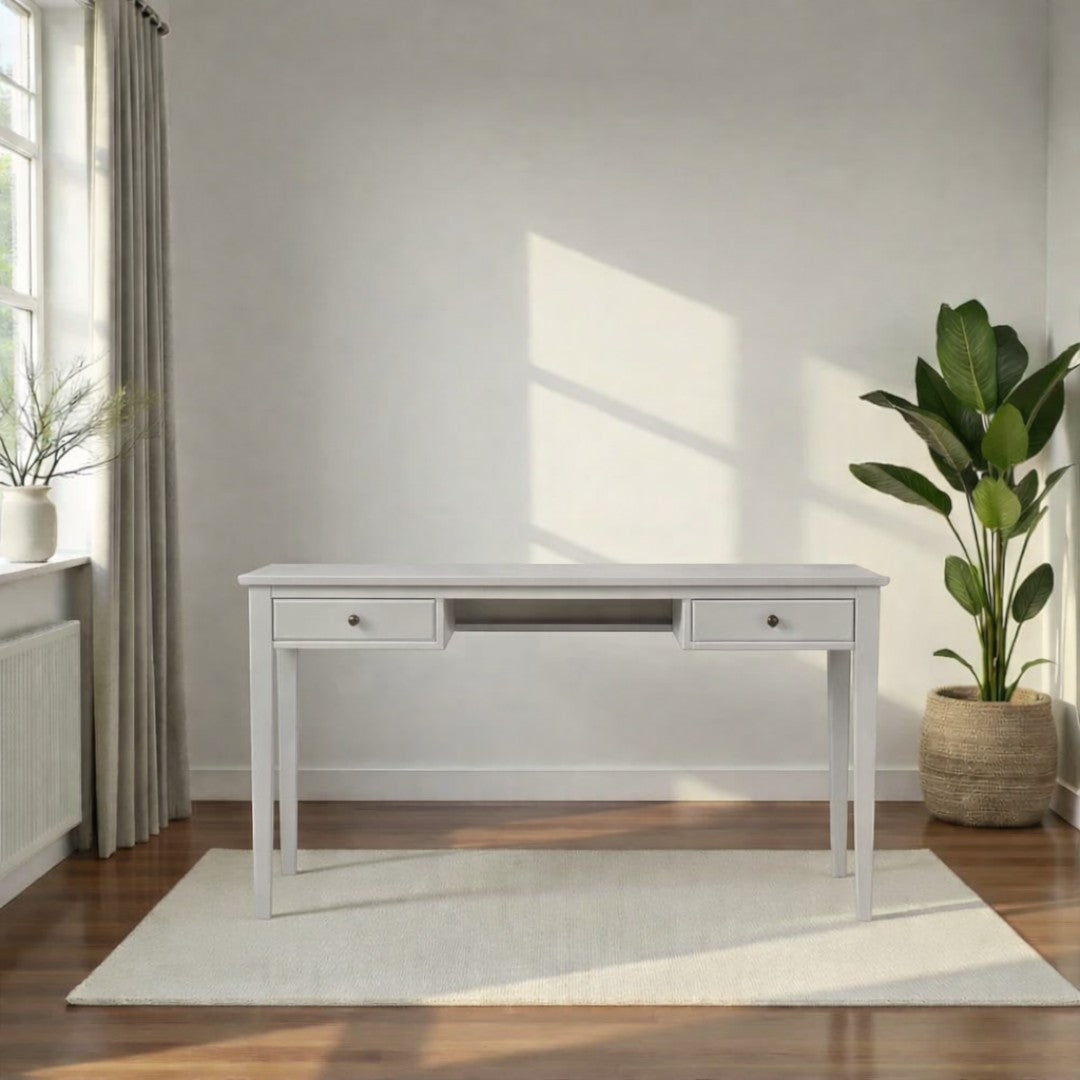 Escritorio de madera vintage 2 cajones