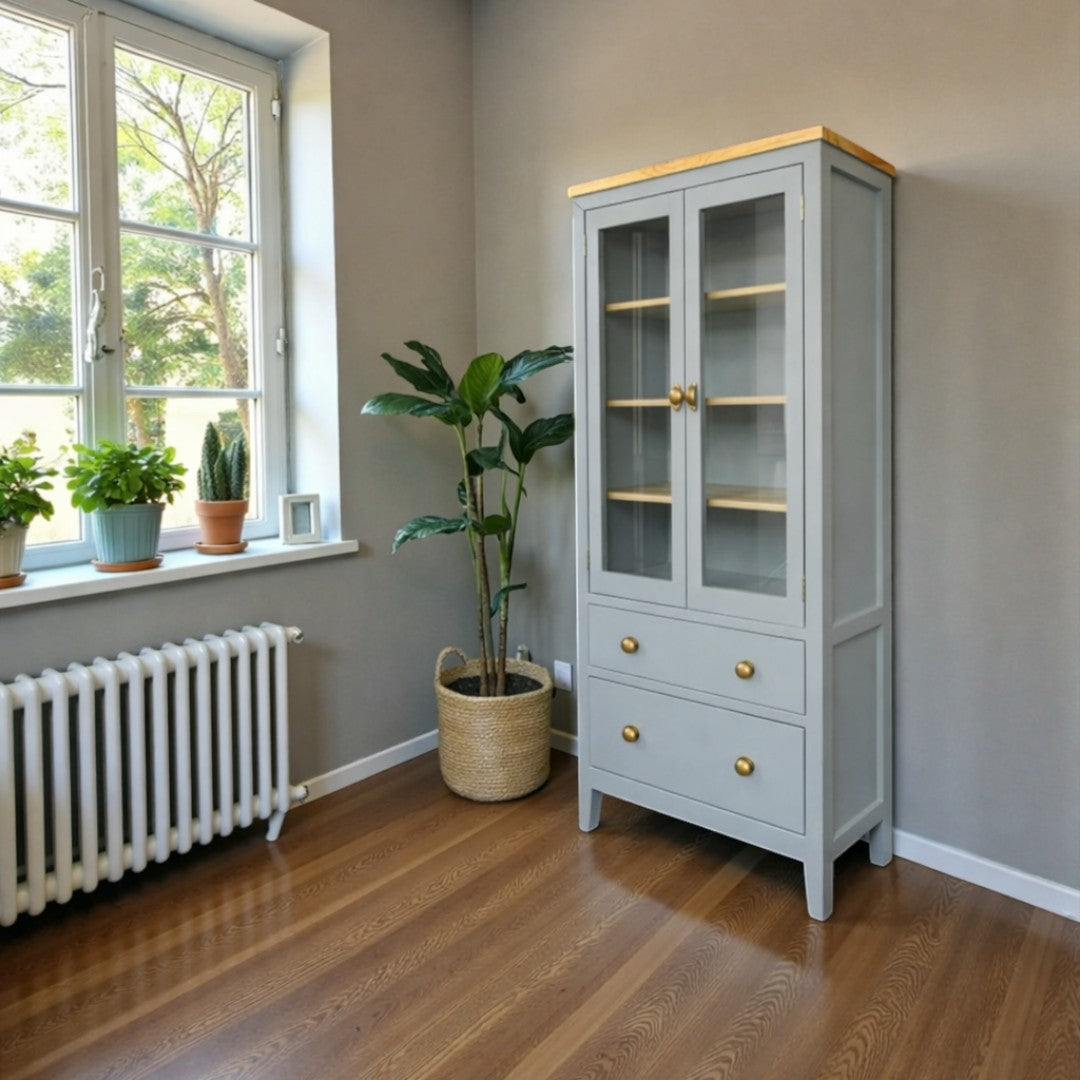 Vitrina de Madera de Pino Estilo Rústico