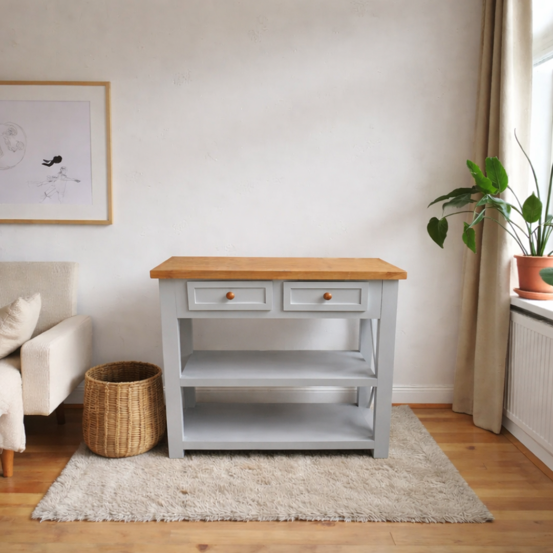 Arrimo Minimalista de madera 2 Cajones