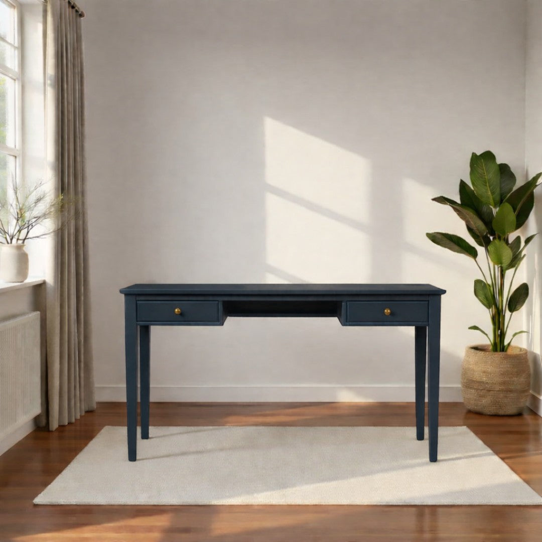 Escritorio de madera vintage 2 cajones