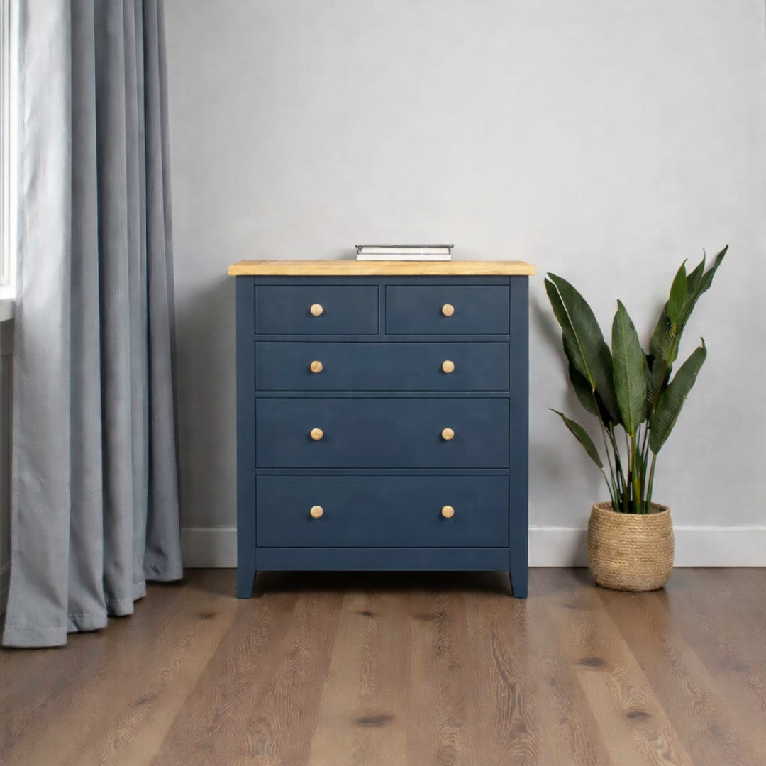 Cómoda de Madera de 5 Cajones