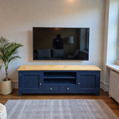 Rack de tv de madera 2 cajones + 2 puertas