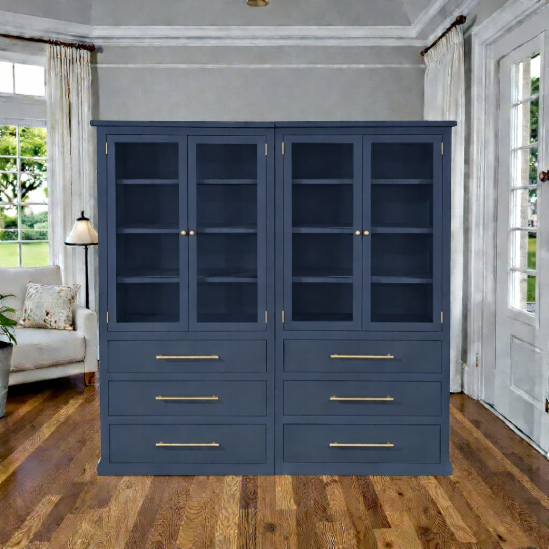 Vitrina de madera modular Doble