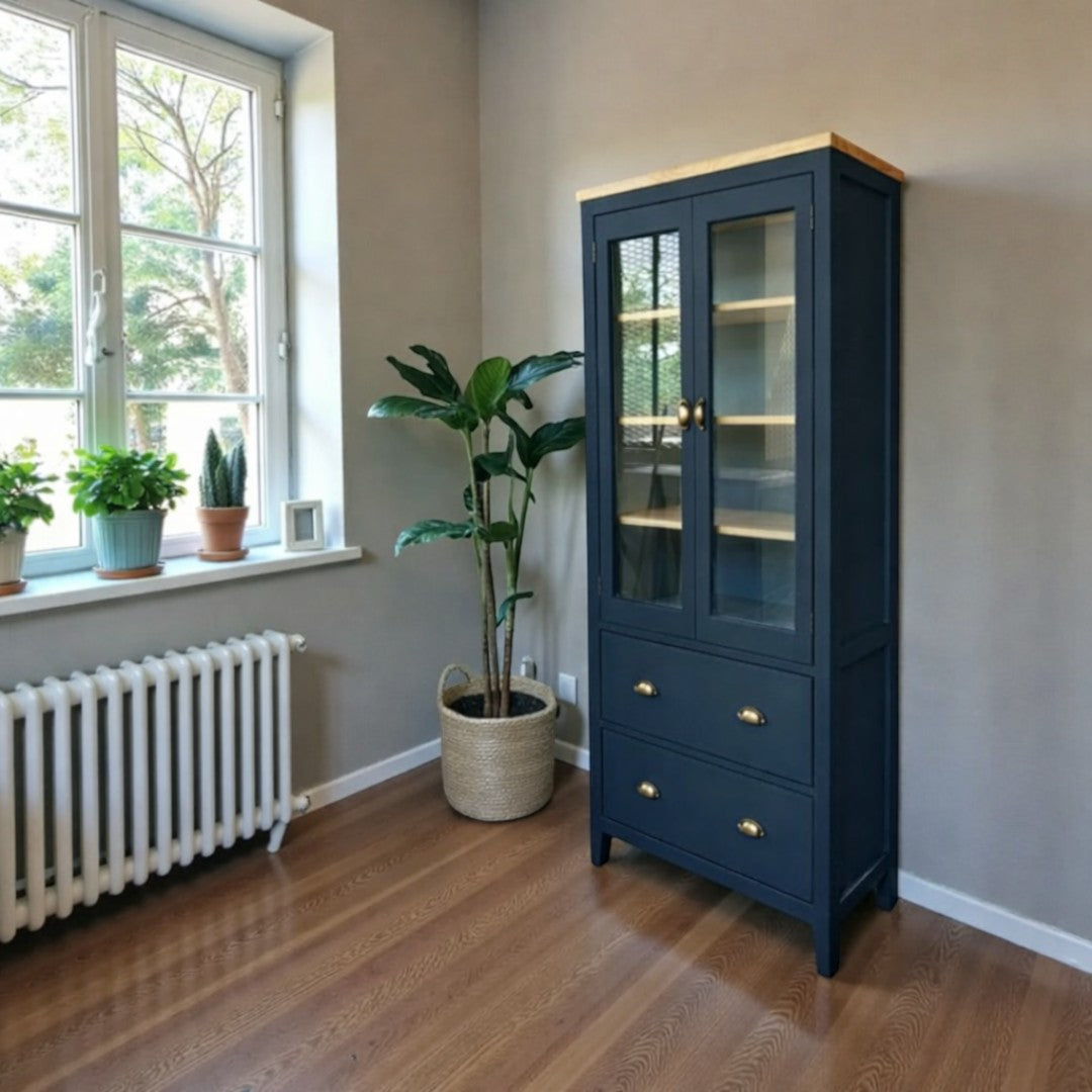 Vitrina de Madera de Pino Estilo Rústico